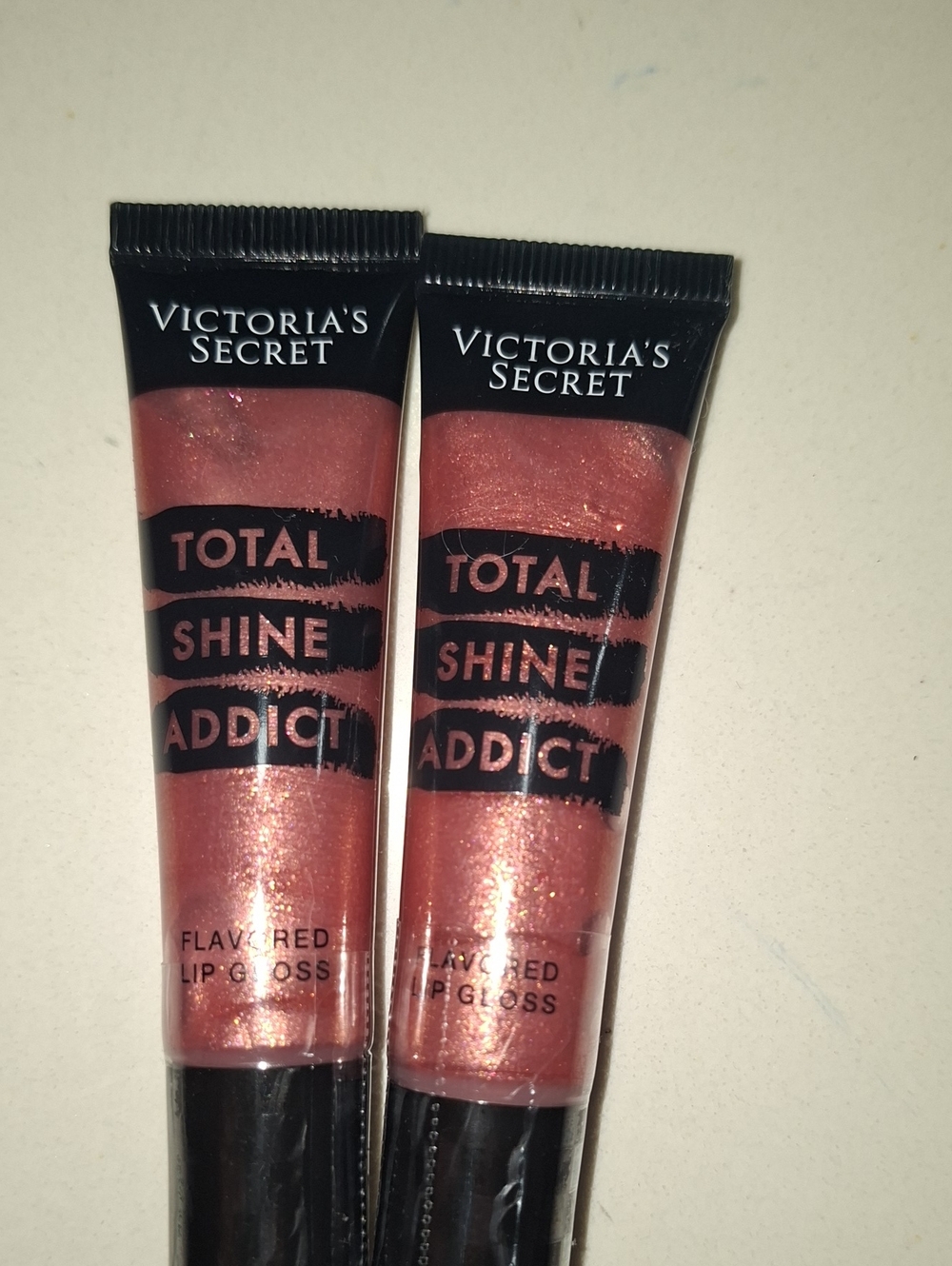 Lot Of 2 Victoria's Secret Total Shine Addict Lip Gloss - Shimmery Rose